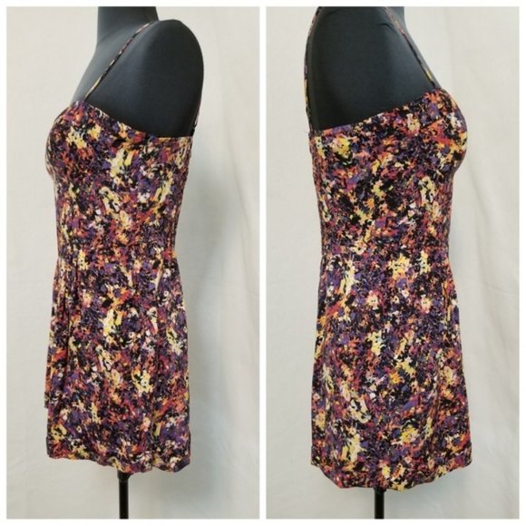 Floral Patterned Romper Cuffed Material Girl M - Picture 4 of 6